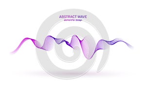 Wave colorful element. Abstract background. Digital technology equalizer. Sound wave pattern. Pulse. Particles equalizer sound
