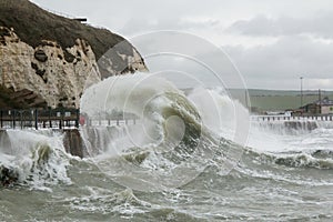 Wave Curl and Spray at Newhaven photo