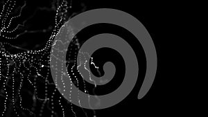 Wave 3d. Big data visualization. Data technology background. Abstract background. 3d rendering. Data array visual concept.