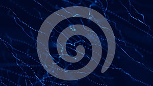 Wave 3d. Big data visualization. Data technology background. Abstract background. 3d rendering. Data array visual concept.