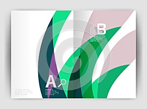 Wave design business brochure or annual report cover