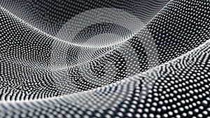 Wave of dots and weave lines. Abstract background. Network connection structure ,Generative AI