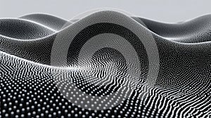 Wave of dots and weave lines. Abstract background. Network connection structure ,Generative AI