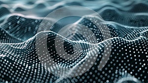 Wave of dots and weave lines. Abstract background. Network connection structure