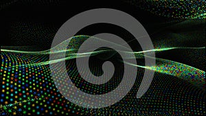 Wave effect dotted gradient texture waves isolated vector. Creative shape abstract. Abstract futuristic network. Abstract wave