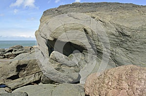 Wave Erroded Rock, Woody Bay