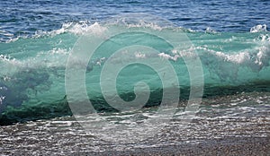 Wave on Fishermans Cove Beach in Laguna Beach, California.