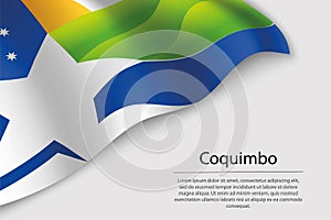 Wave flag of Coquimbo is a region of Chile