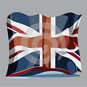 Wave flag Independence Day United Kingdom of Great Britain vector illustration