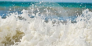 Wave foam photo