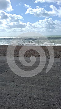 Seaford East Sussex a wave forming in the gales photo