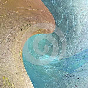 Wave  gold bronze silver patina pastel colorful  leather ,paper ,fabric art folium pink blue yellow silver  texture background