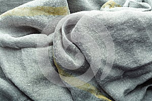 Wave gray textile material texture as a background. Grey textile pattern for design in fashion as abstract background. Abstract
