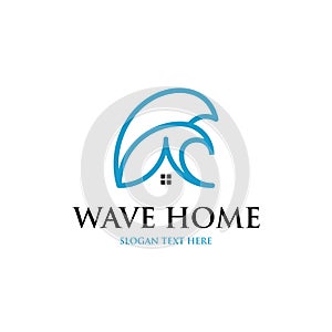 Wave Home Ocean Abstract Naturally Business Logo