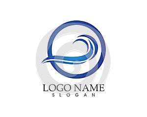 Wave icon logo veector template