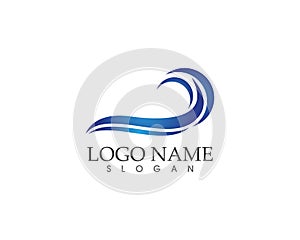 Wave icon logo veector template