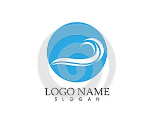 Wave icon logo veector template