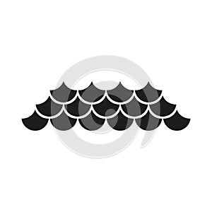 Wave icon. Simple vector illustration on a white background