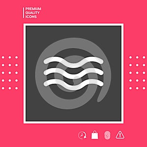 Wave Icon symbol. Graphic elements for your design