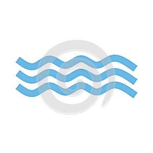 Wave Icon in trendy flat style isolated on white background. Water wave symbol for your web site design, logo, app, UI. Vector ill