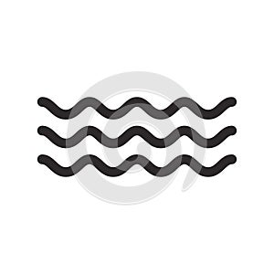 Wave icon vector. Line water wave symbol