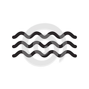 Wave icon vector. Line water wave symbol