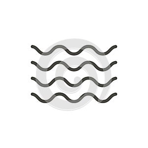 Wave icon vector. Line water wave symbol. photo