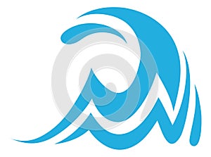 Wave icon. Water motion symbol. Clean nature sign