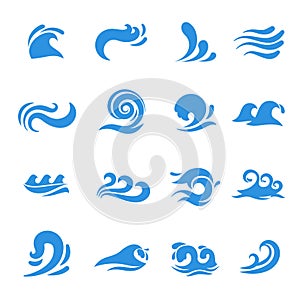 Wave icons vector