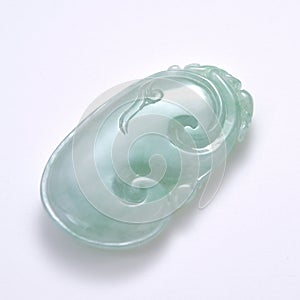 Wave Jade sculpture gemstone pendant photo