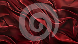 Wave like movement in the style of red flowing fabrics background