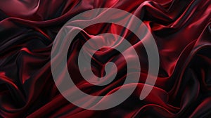 Wave like movement in the style of red flowing fabrics background