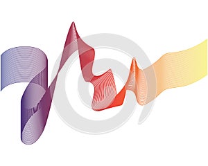 Wave line illustration vectors