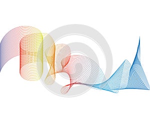 Wave line illustration vectors