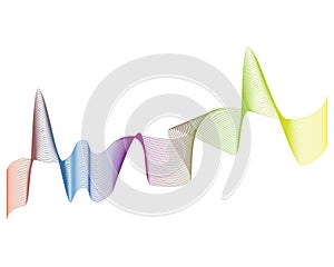 Wave line illustration vectors