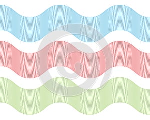 Wave line illustration vectors