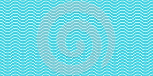 Wave line pattern blue vector background or wavy water seamless backdrop, fabric design illustration, lattice ripple minimal