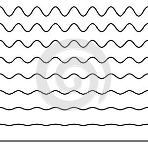 Wave line and wavy zigzag pattern.