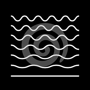 Wave line and wavy zigzag pattern lines. Vector