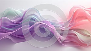 wave lines smooth flowing dynamic blue purple pink gradient isolated on white background