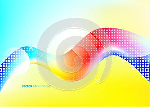 Wave Liquid shape in multi color background. Vector illustration EPS10