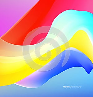Wave Liquid shape in multi color background. Vector illustration EPS10