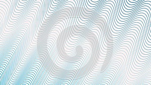 wave minimal linear blue abstract background. Vector curved wavy lines pattern