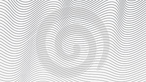 wave minimal linear monochrome abstract background. Vector curved lines pattern