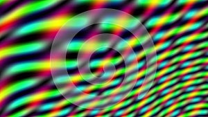 Wave movement of bright, multicolored bands