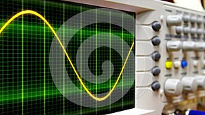 Wave on oscilloscope photo