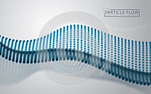 Wave of particles. Blurred bubbles or circles vector abstract ba