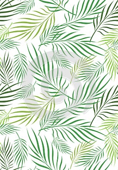 Coconut Leaf Art Seamless Pattern