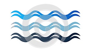 Wave Pattern Icon for Water, Ocean, and Fluid Dynamics, vector design Generative AI