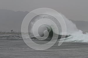 Wave on the Peruvian pacific coast